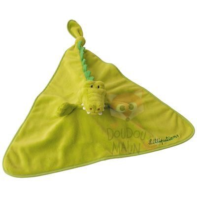 theophile the crododile baby comforter green white hen 